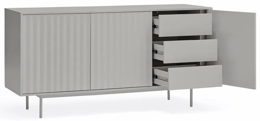 Cassettiera bassa grigia 159x80 cm Sierra - Teulat