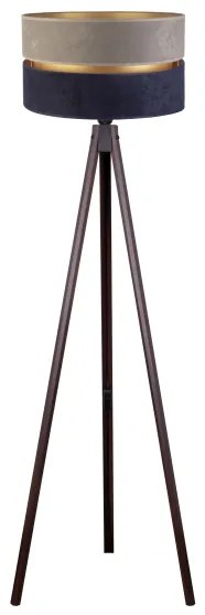 Duolla - Lampada con piedistallo DUO 1xE27/60W/230V diametro 44 cm grigio/blu/wenge