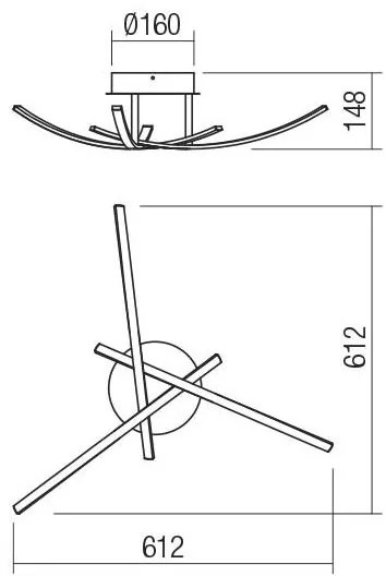 Redo 01-2184 - Plafoniera LED SPATHA 3xLED/6W/230V 3000K bianco