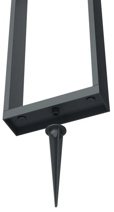 Paletto da giardino Solare Nero con Sensore di Mov. 80cm serie VELA Colore Bianco Naturale 4.000K