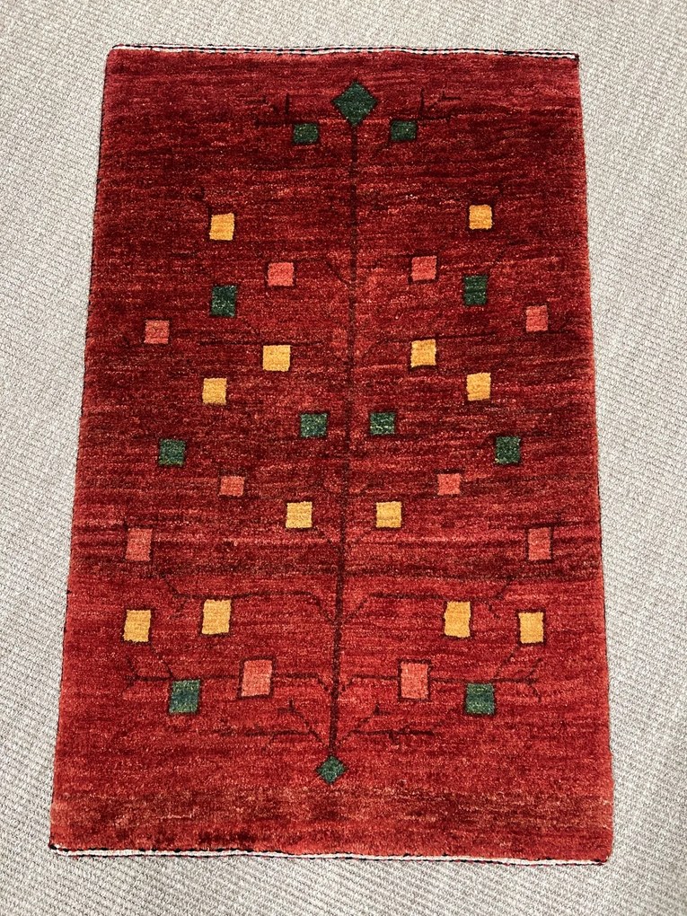 Gabbeh Tappeto persiano 90 x 60 Rosso (Iran) Annodato A Mano