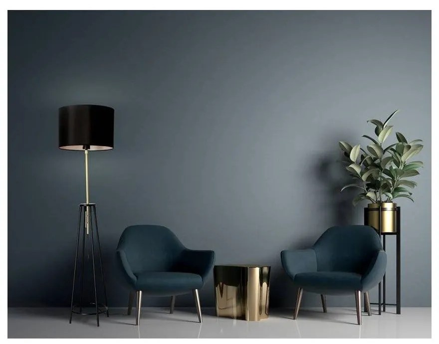 Lampada da terra nera (altezza 154 cm) Tegola - Candellux Lighting