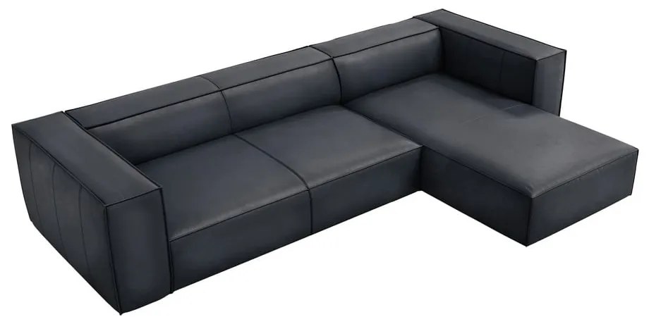 Divano angolare in pelle blu scuro (angolo destro) Madame - Windsor &amp; Co Sofas
