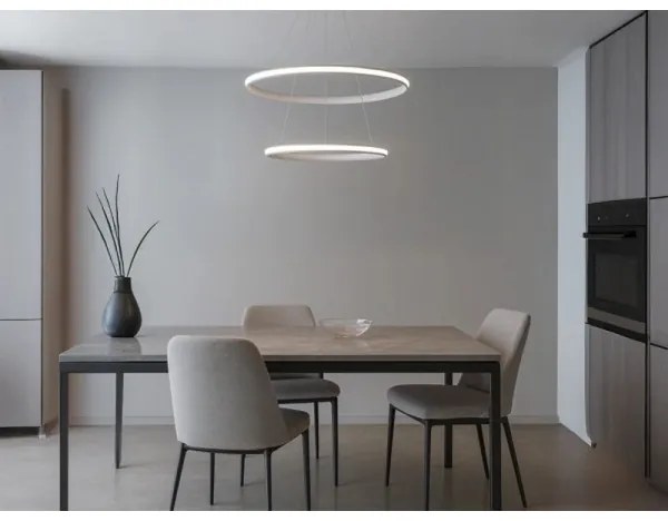 Lampadario LED dimmerabile sospeso su cavo LED/90W/230V 3000-6500K Ø 60 cm + telecomando