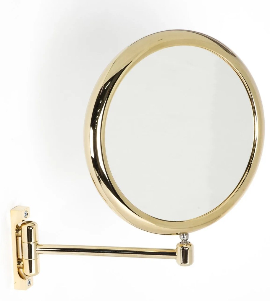 Koh-I-Noor Doppiolo Specchio Ingranditore X2 Tondo 23 Cm Bifacciale A Muro Oro