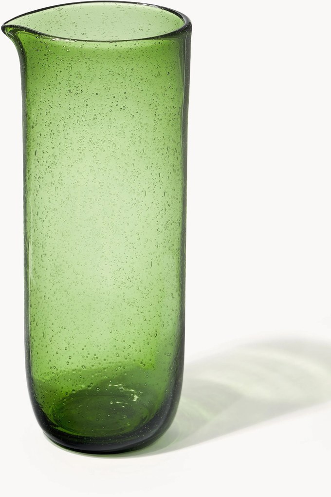 Caraffa in vetro soffiato con bolle d'aria Hippolyte, 840 ml