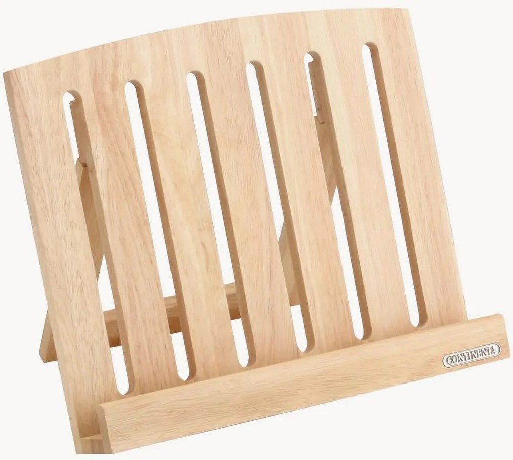 Supporto per ricettari in legno di albero della gomma Luke