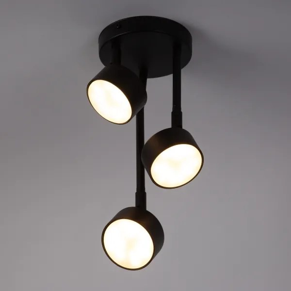 Lampadario a sospensione con supporto rigido NEMO 3xGX53/12W/230V nero