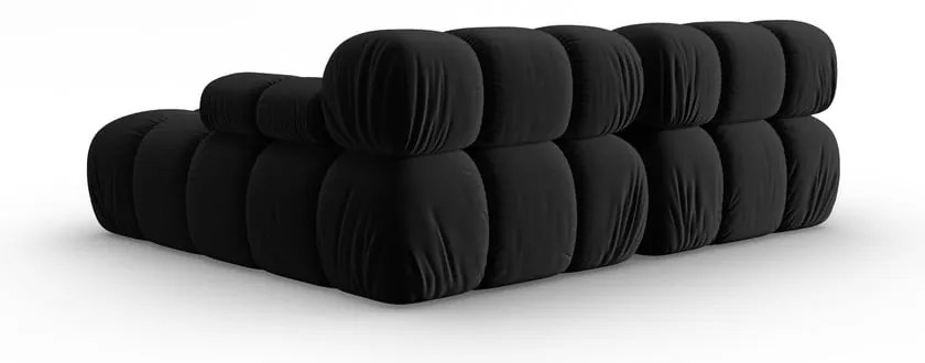 Divano angolare in velluto nero (angolo destro) Bellis - Micadoni Home