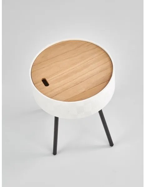 Tavolino AURA 45x38 cm bianco/nero/beige