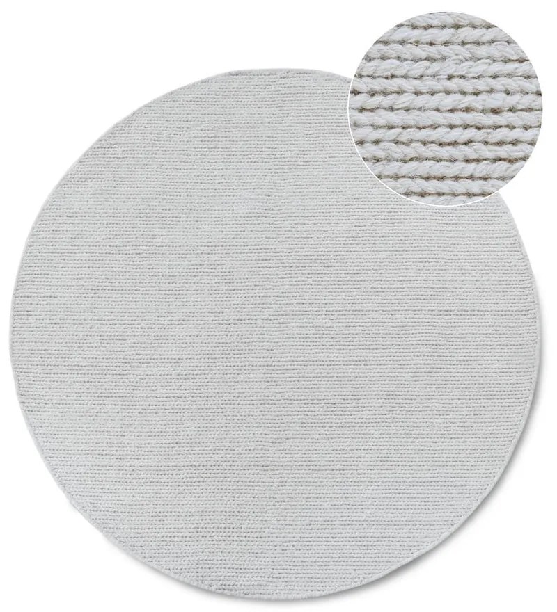Tappeto rotondo bianco in lana tessuto a mano ø 200 cm Francois – Villeroy&amp;Boch