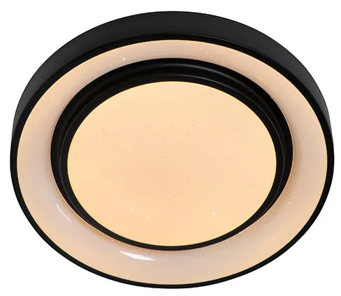 Plafoniera moderna nera 38 cm con LED e RGB - Jochie