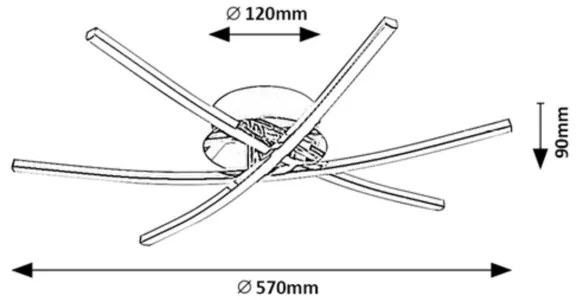 Rabalux 4606 - Plafoniera CYCLONE LED/21W/230V 4000K