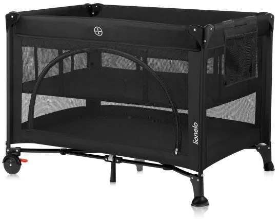 Lionelo - Lettino da viaggio LAURA Black Carbon