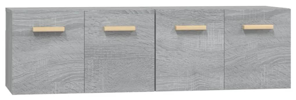 Mobili parete 2 pz grigio sonoma 60x36,5x35cm legno multistrato