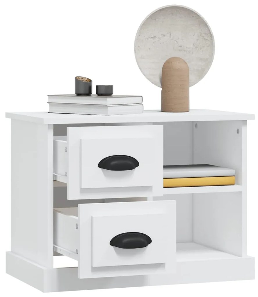 Comodino bianco 60x35,5x45 cm