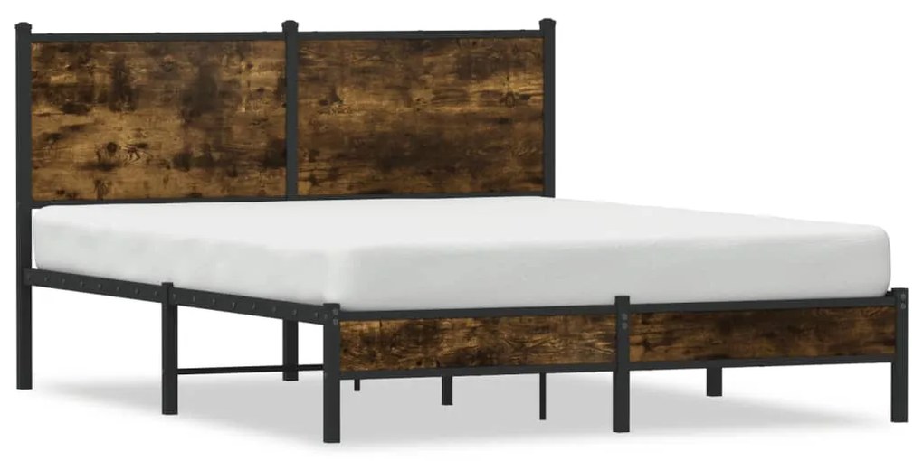 Giroletto Senza Materaso İn Metallo Rovere Fumo 140x200 Cm /