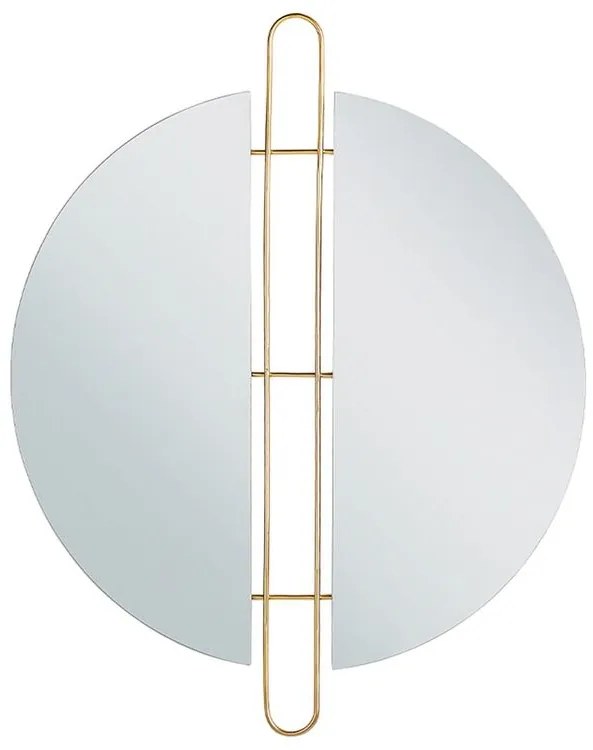 Specchio rotondo in metallo ø 52 cm oro ATTIN Beliani