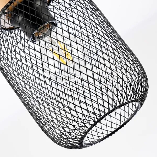 Brilagi - Lampada a sospensione con cavo BASKLITE 1xE27/15W/230V legno di caucciù/nero