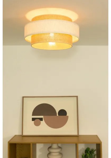 Plafoniera BOHO 1xE27/60W/230V Ø 40 cm crema/iuta