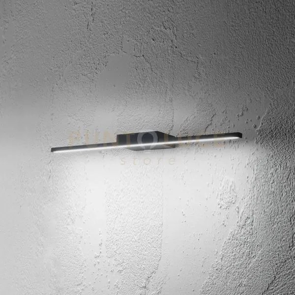 Gap491c- applique led in alluminio 3000k 870lm 12w ip44 51,5cm nero...