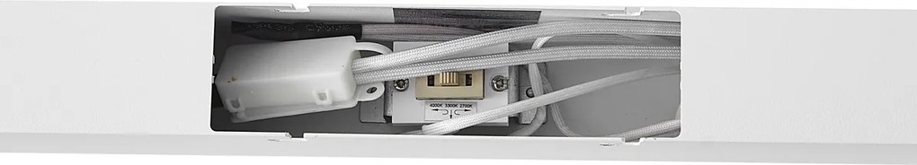 Plafoniera bianca con LED dimmerabile a 3 livelli 2700-4000K con dip switch - Keane