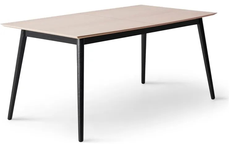 Tavolo da pranzo pieghevole con piano in rovere decorato in nero e naturale 90x165 cm Meza - Hammel Furniture