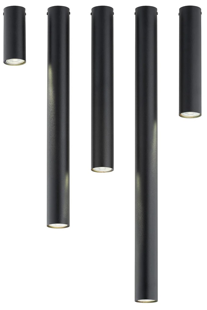 Plafoniera Moderna Faretto Marduk 1 Luce Acciaio Nero 15 Cm