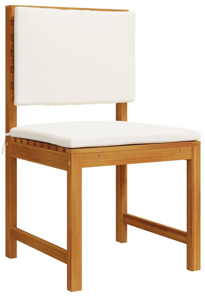Set da pranzo da giardino 4 pezzi con cuscini - legno massello di acacia