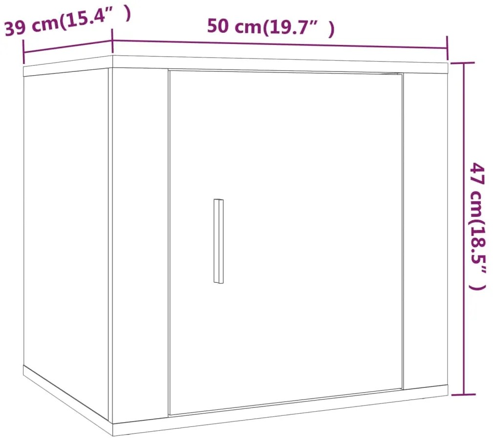 Comodini 2 pz Neri 50x39x47 cm