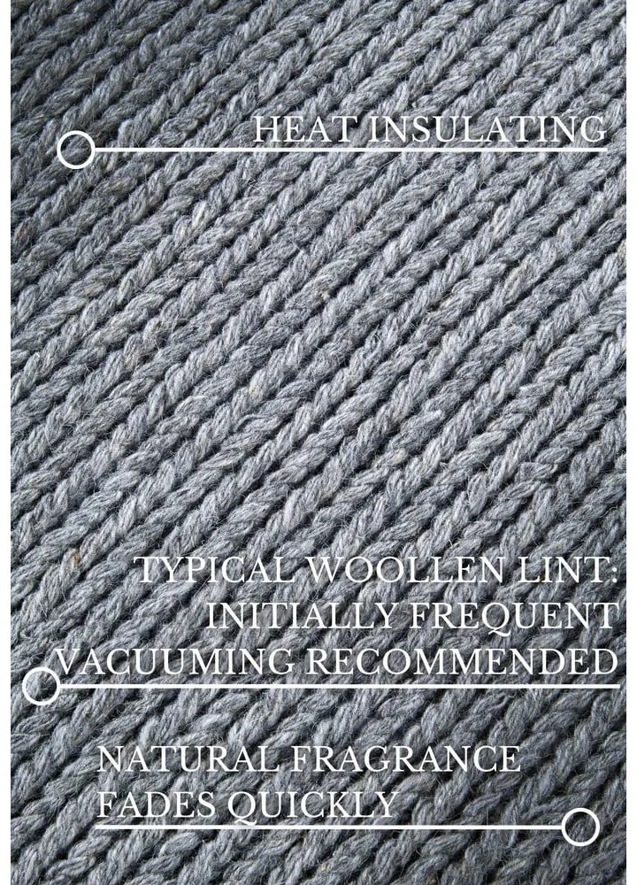 Tappeto grigio in lana tessuto a mano 60x90 cm Francois - Villeroy&Boch