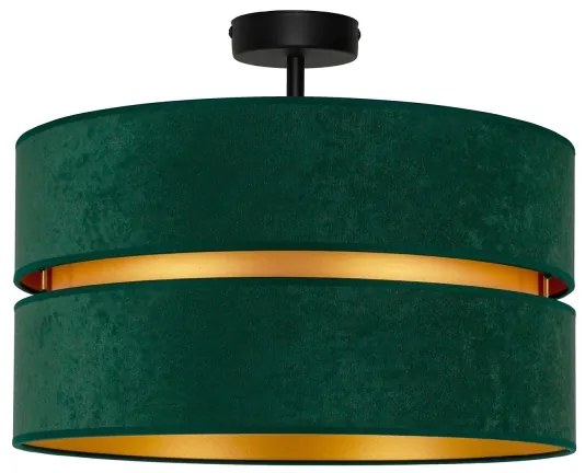 Duolla - Lampadario a plafone DUO 1xE27/15W/230V diametro 40 cm verde/oro