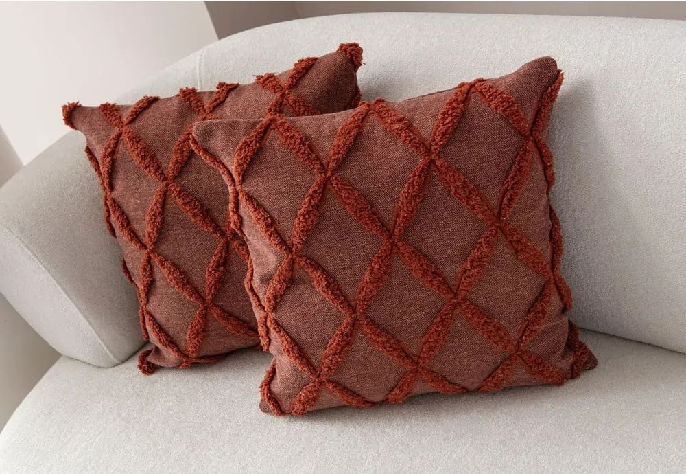 Federe decorative in set 2 pz 43x43 cm Tuffet – Mioli Decor