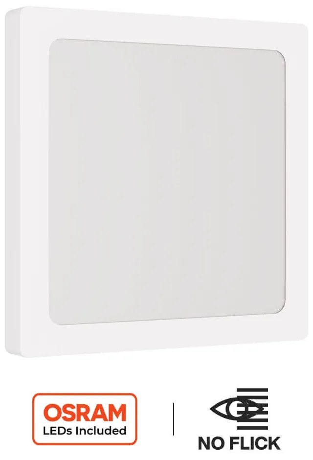 Plafoniera LED Quadrata 30W 3.000lm no Flickering 300x300mm Colore Bianco Freddo 6.000K