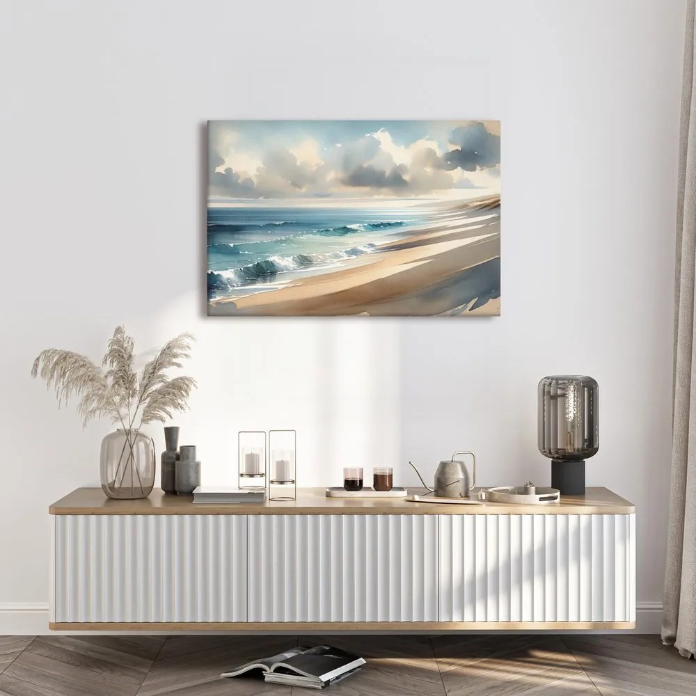 Quadro su tela – Pennellate di mare su tela
