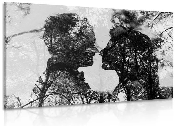 Stampa su tela – Aspetto dell'amore in bianco e nero