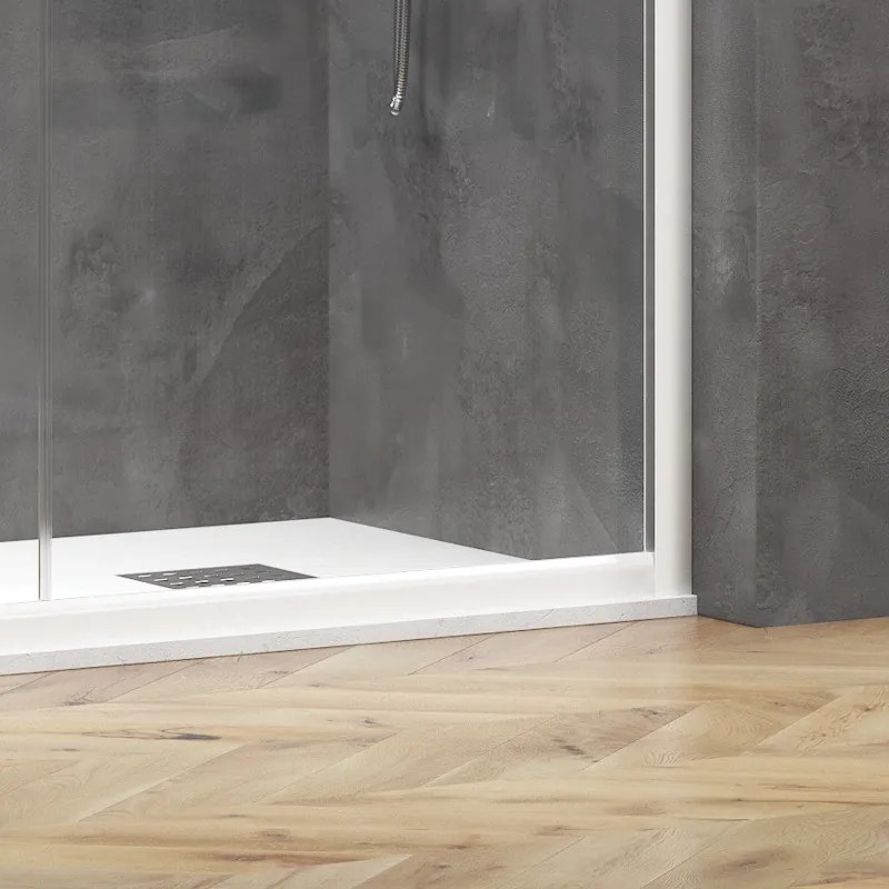 Box doccia bianco opaco 70x140 doppio scorrevole | KE-1000B - KAMALU