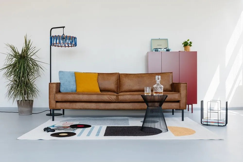 Divano in similpelle marrone 216 cm Rate - Scandic