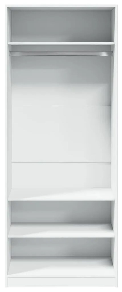 Armadio bianco 80x50x200 cm in legno multistrato