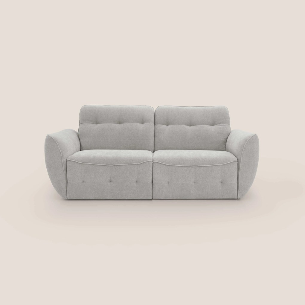 Cerbero divano 2 e 3 posti in morbido bouclé impermeabile T07 grigio