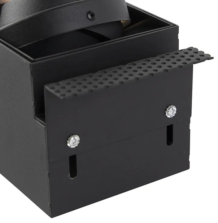 Faretto incasso nero GU10 AR70 senza cornice 2 luci - Oneon