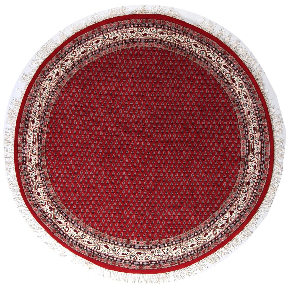 Mir Tappeto orientale 150x150 Rosso (Indian) Annodato A Mano