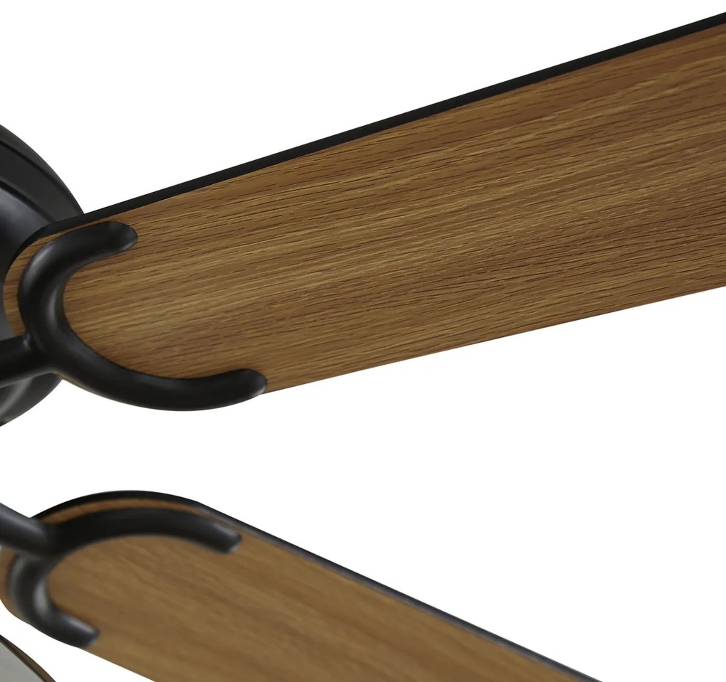 Ventilatore da soffitto nero 107,5 cm con interruttore a tirante - Mistral Busa