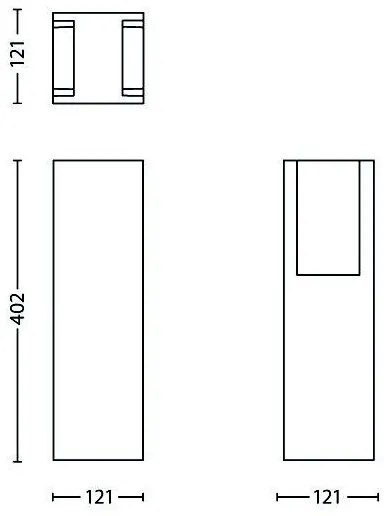 Philips - Lampada da esterno BRIDGE 1xE27/14W/230V IP44 40,2 cm