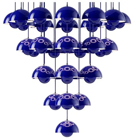 Flowerpot VP10 Lampadario Ø89 Cobalt Blue - &Tradition