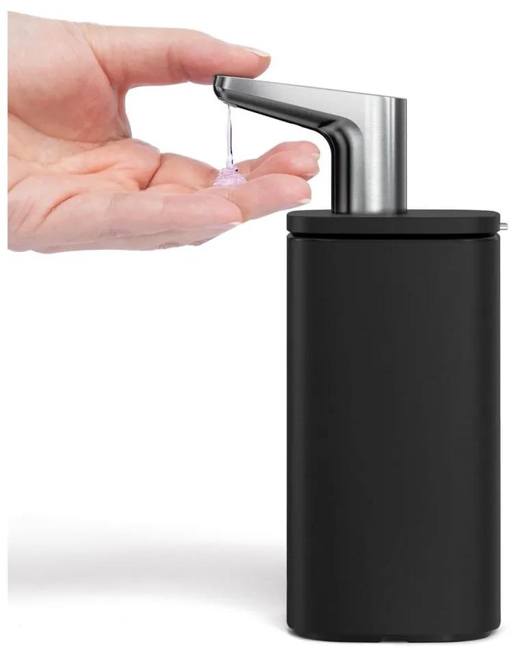 Dispenser di sapone in acciaio nero opaco 295 ml - simplehuman