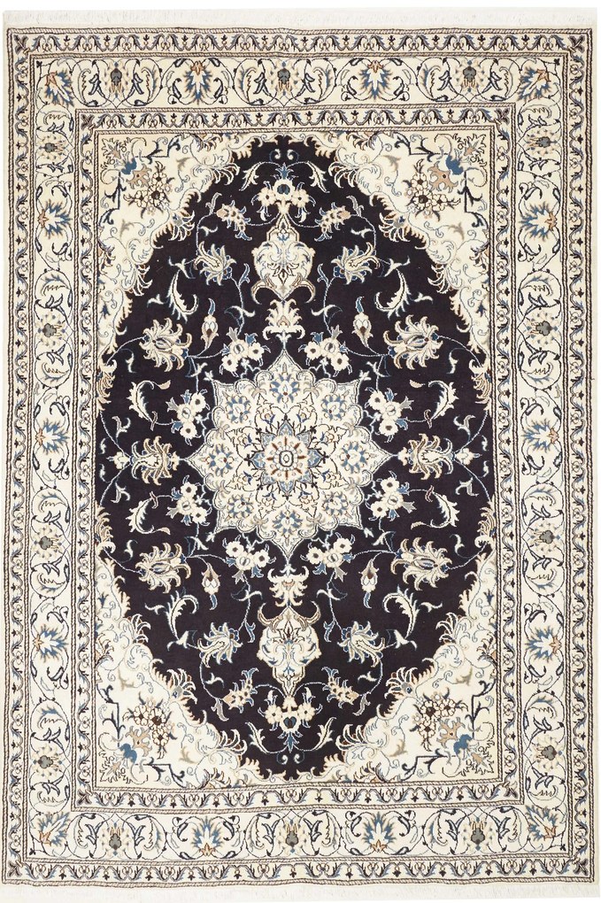 Nain Tappeto persiano 170 x 240 Blu (Iran) Annodato A Mano