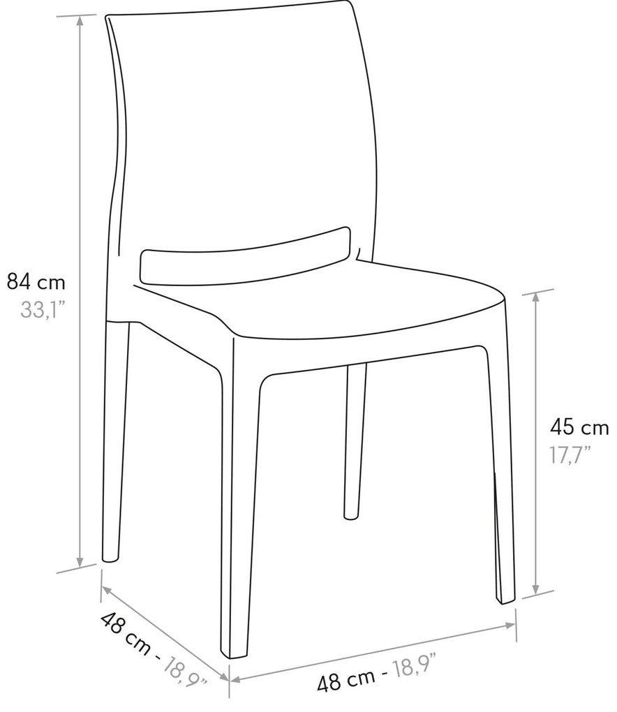 ELLIOT - sedia di design moderno polipropilene