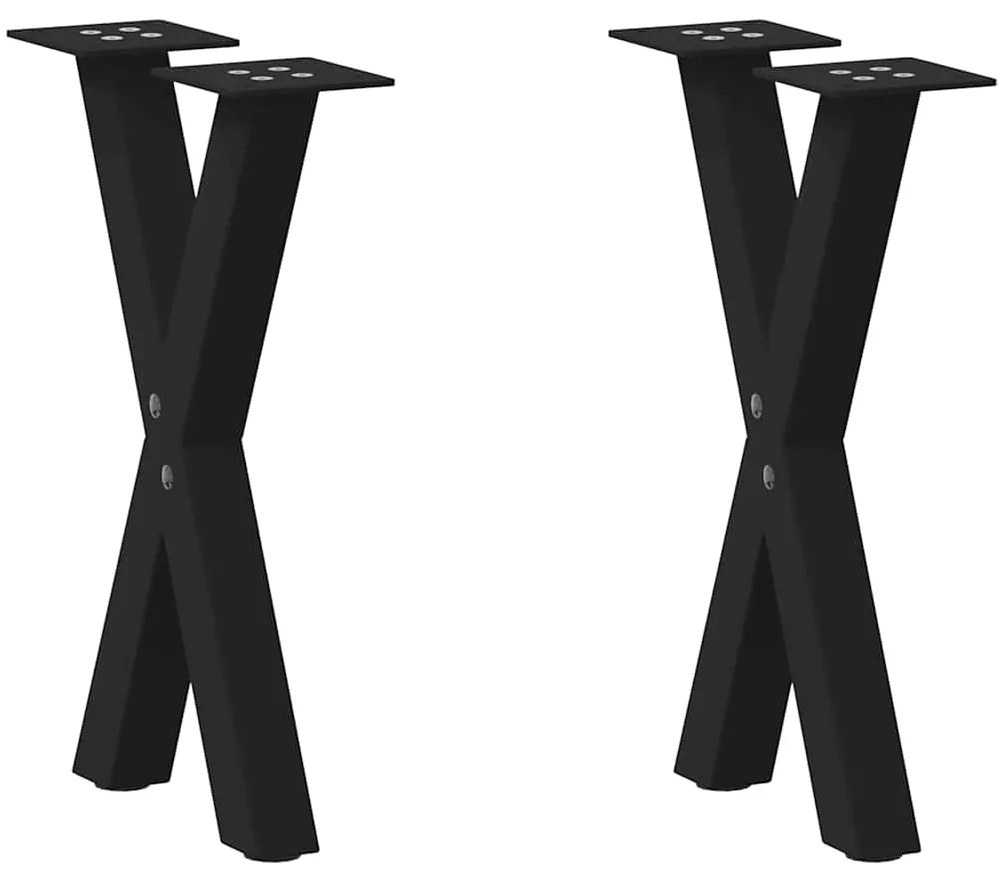 Gambe Tavolino Caffè A X 2 Pz Nero 38x(42-43)cm Acciaio /