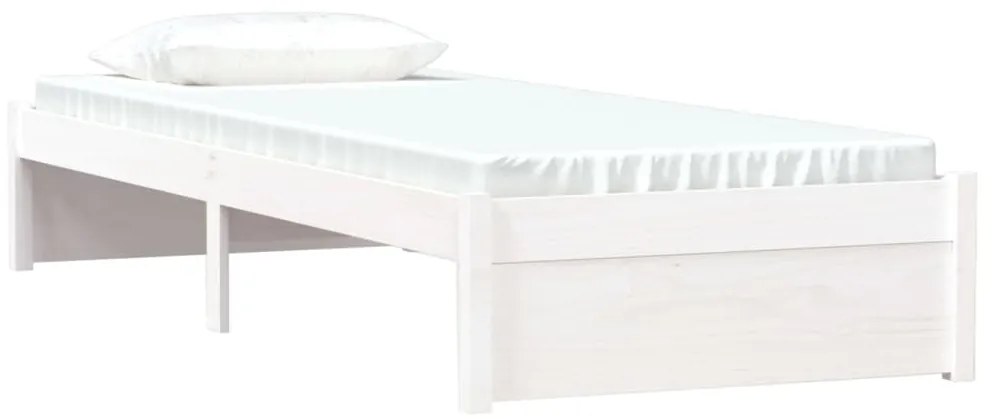 Giroletto bianco in legno massello 75x190 cm 2ft6 small single